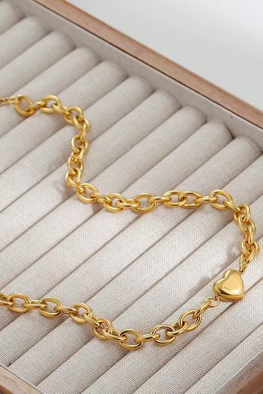 Heart 18K Gold Dipped Chain