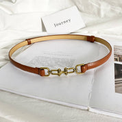 WAIST-HUGGING VINTAGE MATTE THIN BELT