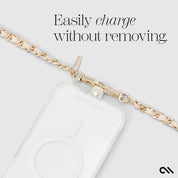 Gold Chain/Tan Leather Phone Crossbody