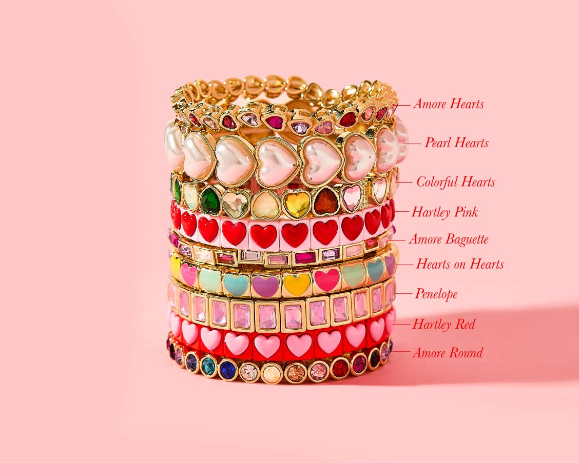 Enamel Stretch Bracelet - Love - Assorted Styles