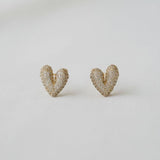 Charming Heart-Shaped Gemstone Earrings