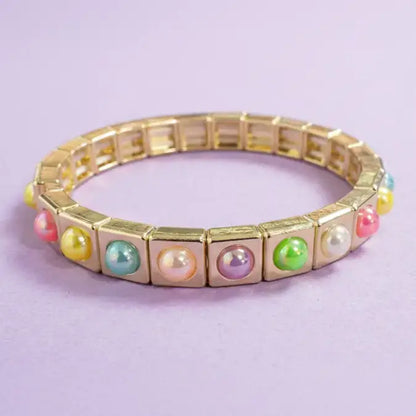 Enamel Stretch Bracelet - Small Gems - Maeve - Asst Colors