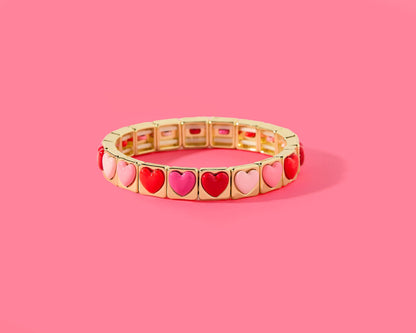 Enamel Stretch Bracelet - Love - Assorted Styles