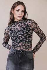 Floral Sheer Lace Top