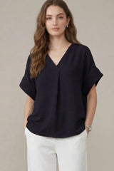 Short Sleeve Wooven Top
