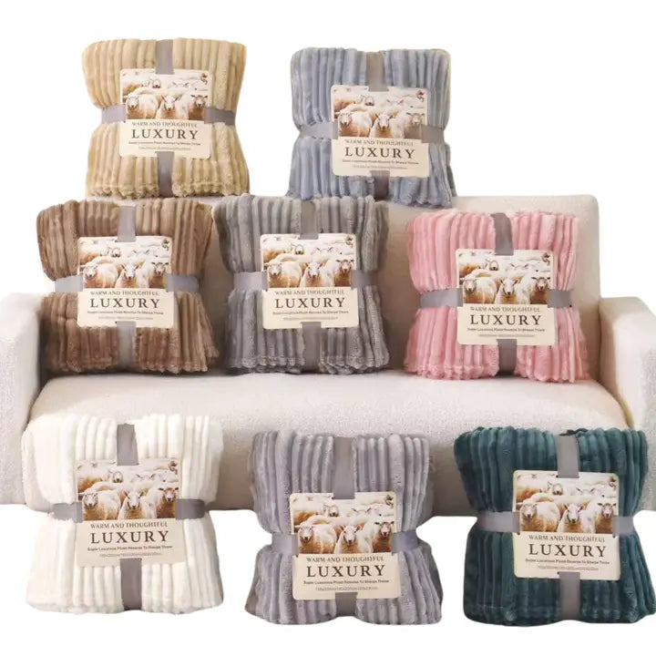 Flunnel Plush Throw Blanket