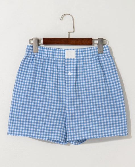 Gingham High Wasted Shorts