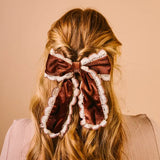 Velour Brown Bow