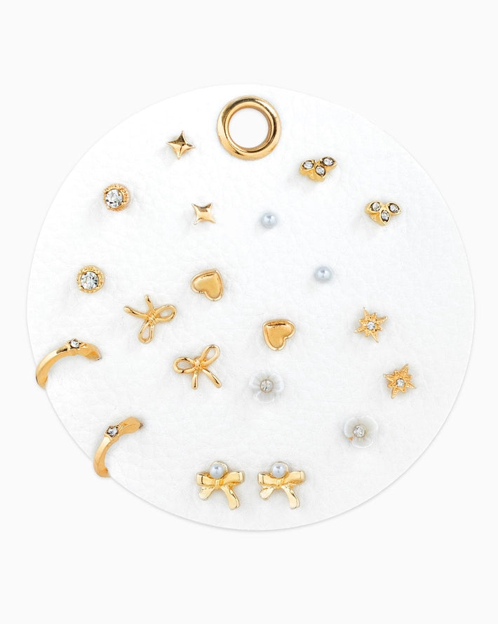 Bow Mixed Earring Set