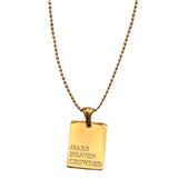 "Make Heaven Crowded" empowerment necklace