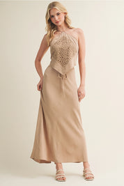 Millie Drawstring Skirt - Taupe