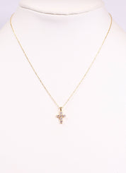 Kitty Cross Necklace GOLD