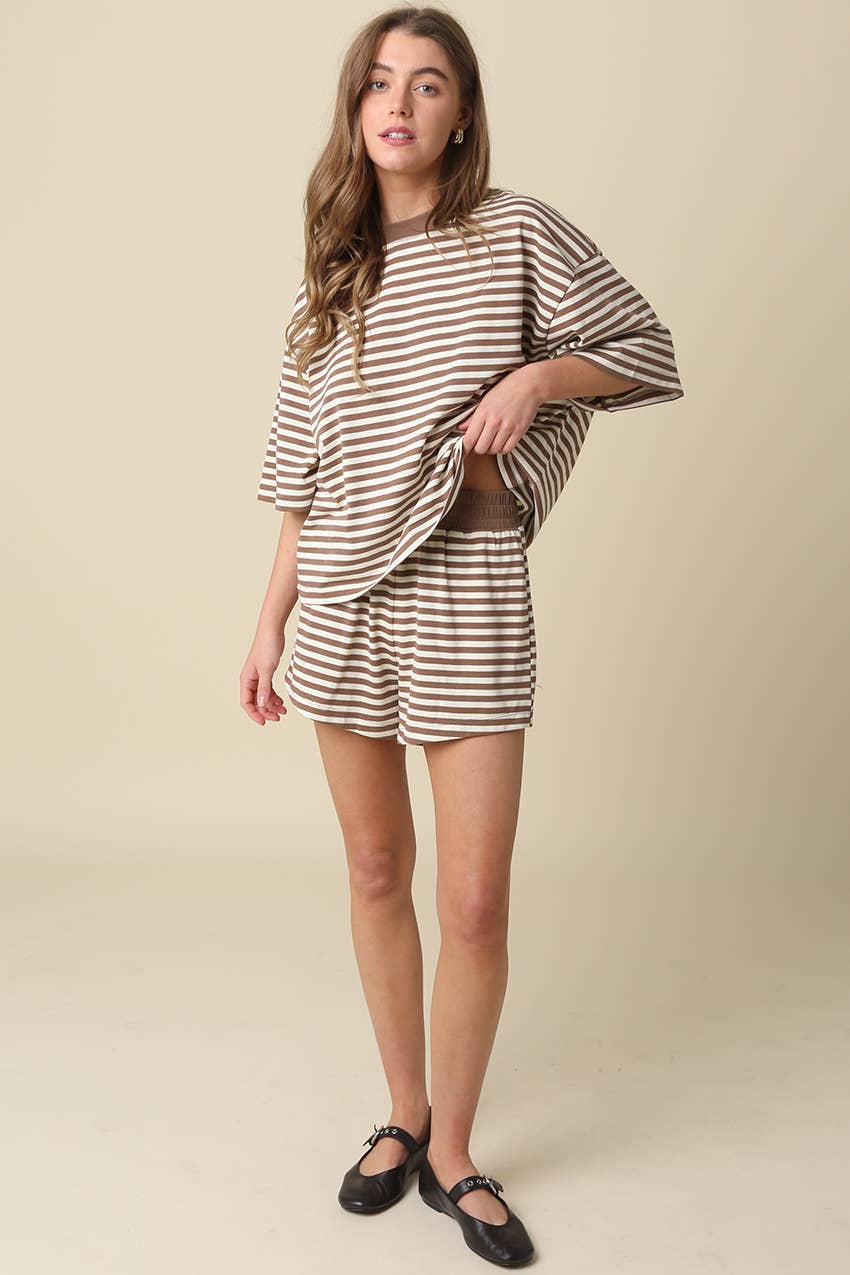Lena Striped Relaxed Set