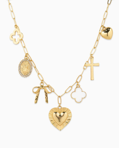 Chunky Gold Charm Necklace