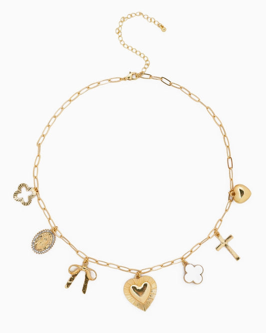 Chunky Gold Charm Necklace
