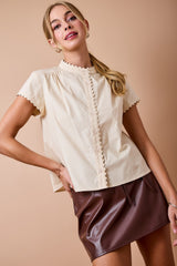 Collar Poplin Top
