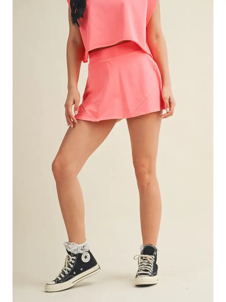 Mineral Wash Mini Skort