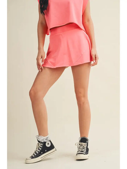 Mineral Wash Mini Skort