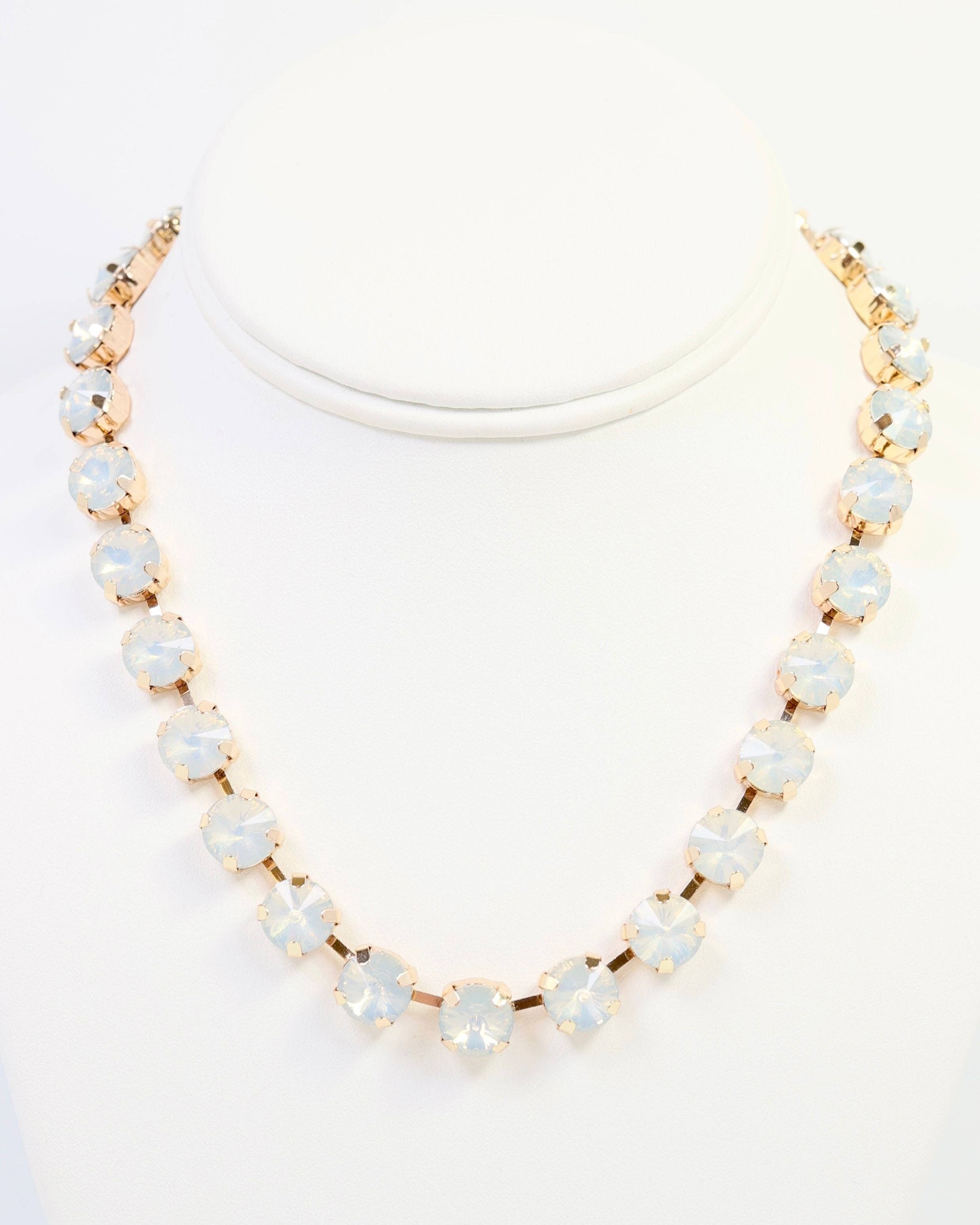 Radcliffe Rhinestone Necklace White Opal