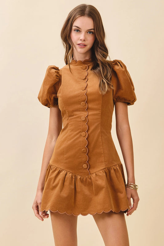Bonnie Ruffle Hem Dress