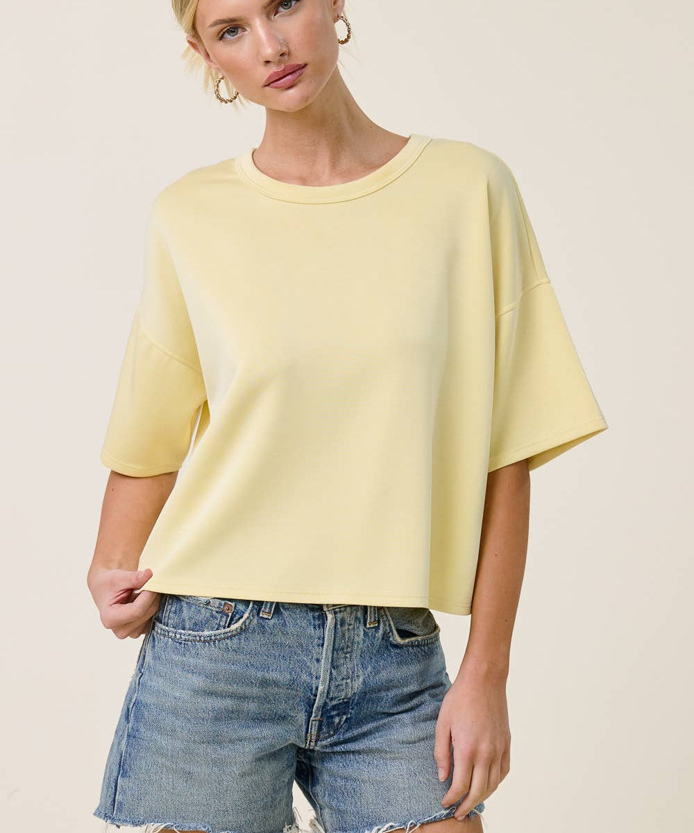 Boxy Short Sleeve Scuba Shirt