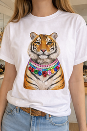 Jeweled Collar Tiger  Natural Crew