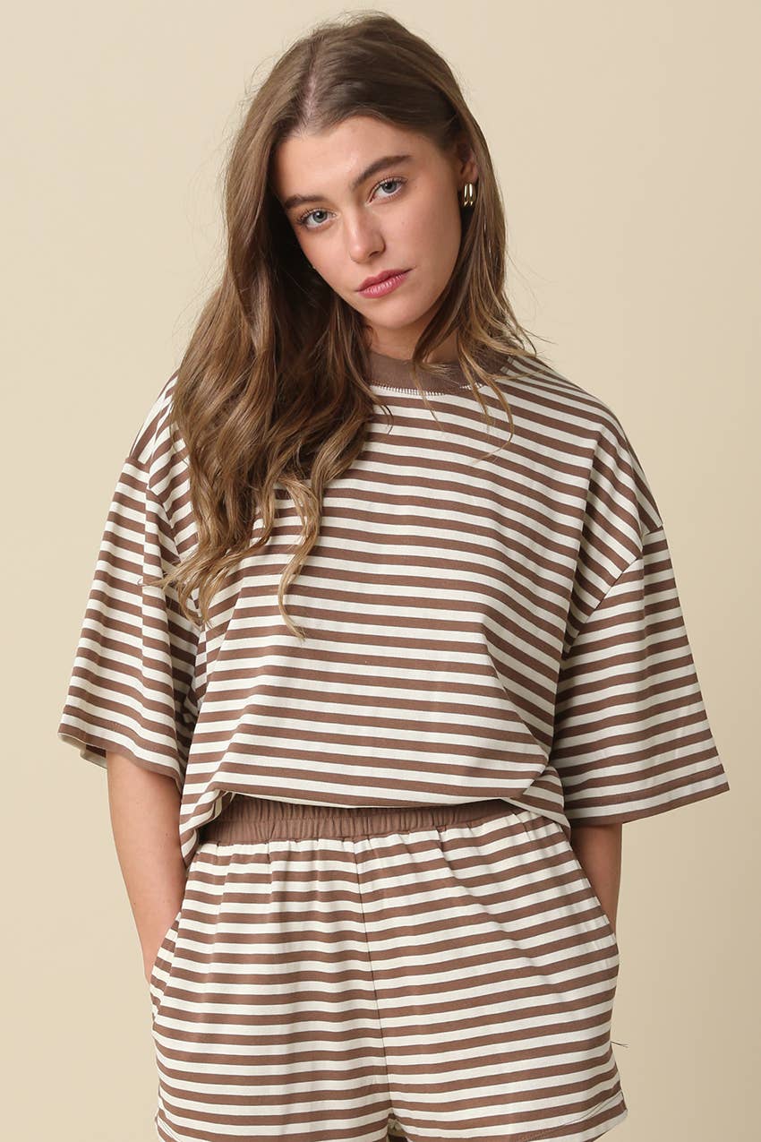Lena Striped Relaxed Set
