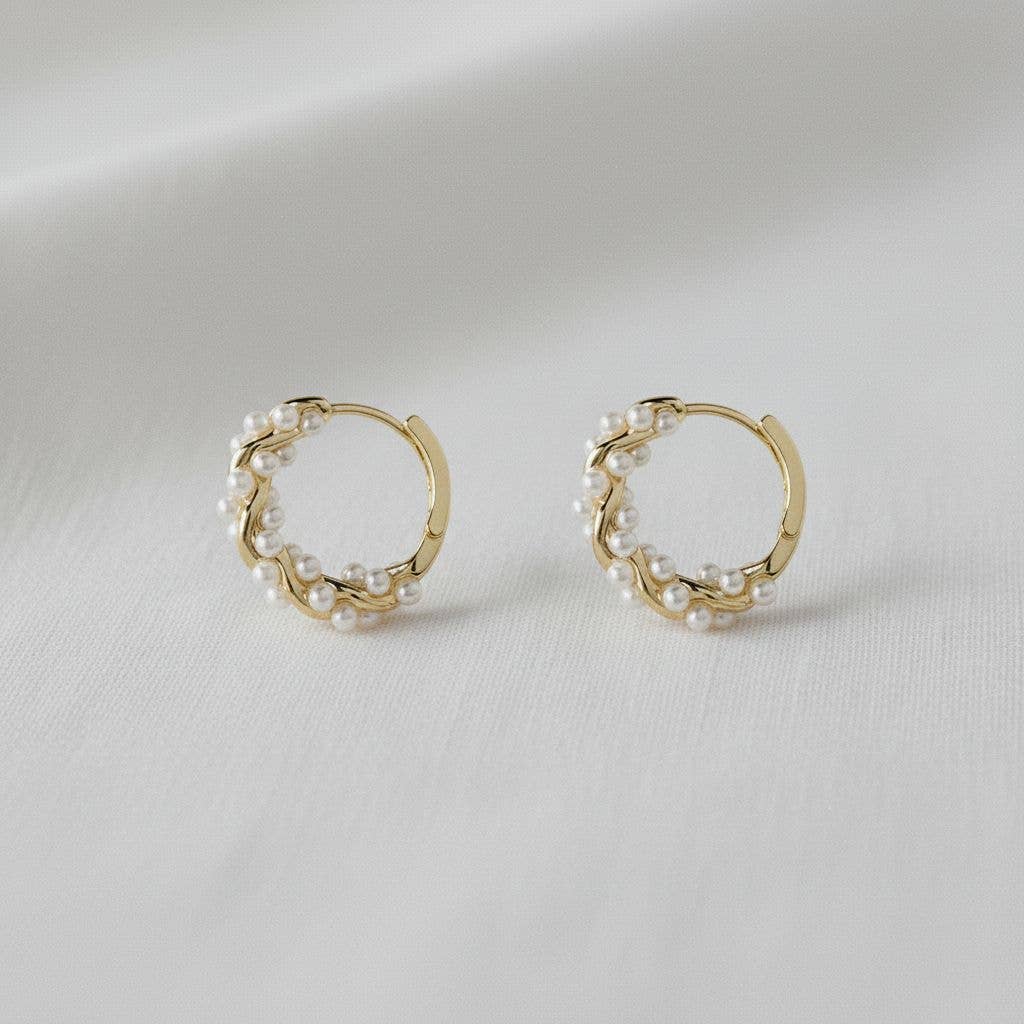 Pearl Hoop Earrings