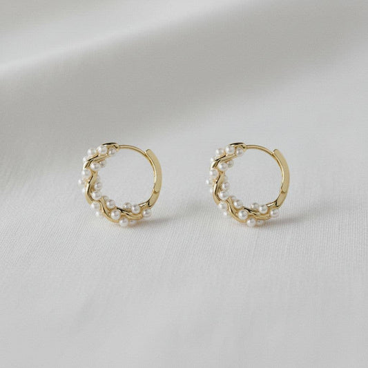 Pearl Hoop Earrings