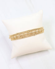 Anadarko Beaded Bracelet Set Gold