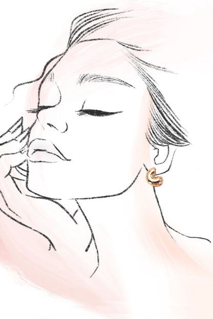 Bubble Hoop Huggie Trio