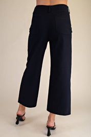 Colette Wide Leg Scallop Pocket Pants