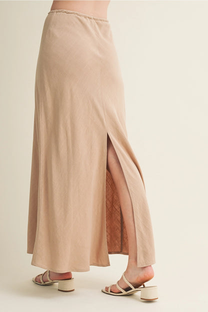Millie Drawstring Skirt - Taupe