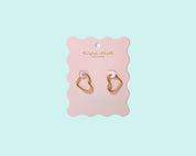 Huggie Earrings - Gold-Plated Hearts - Josephine