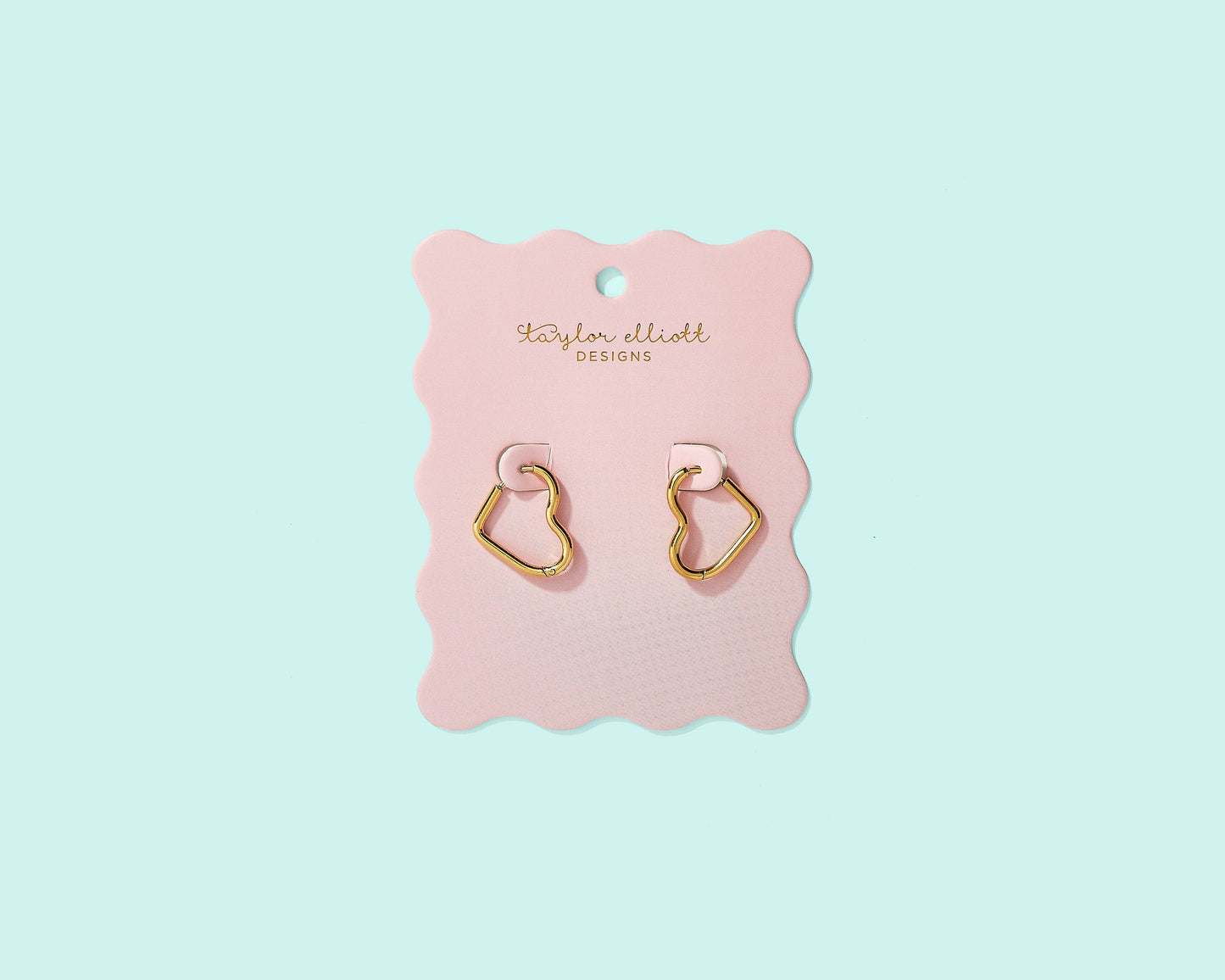 Huggie Earrings - Gold-Plated Hearts - Josephine