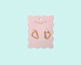 Huggie Earrings - Gold-Plated Hearts - Josephine