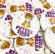 Future Tiger - Purple/Yellow - Game Day Button