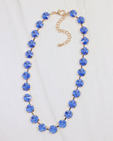 Roxanne Rhinestone Necklace Sapphire