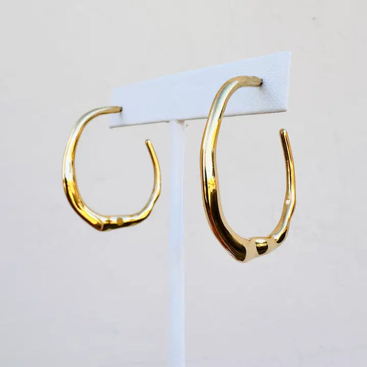 Savannah Hammered Hoop Earring