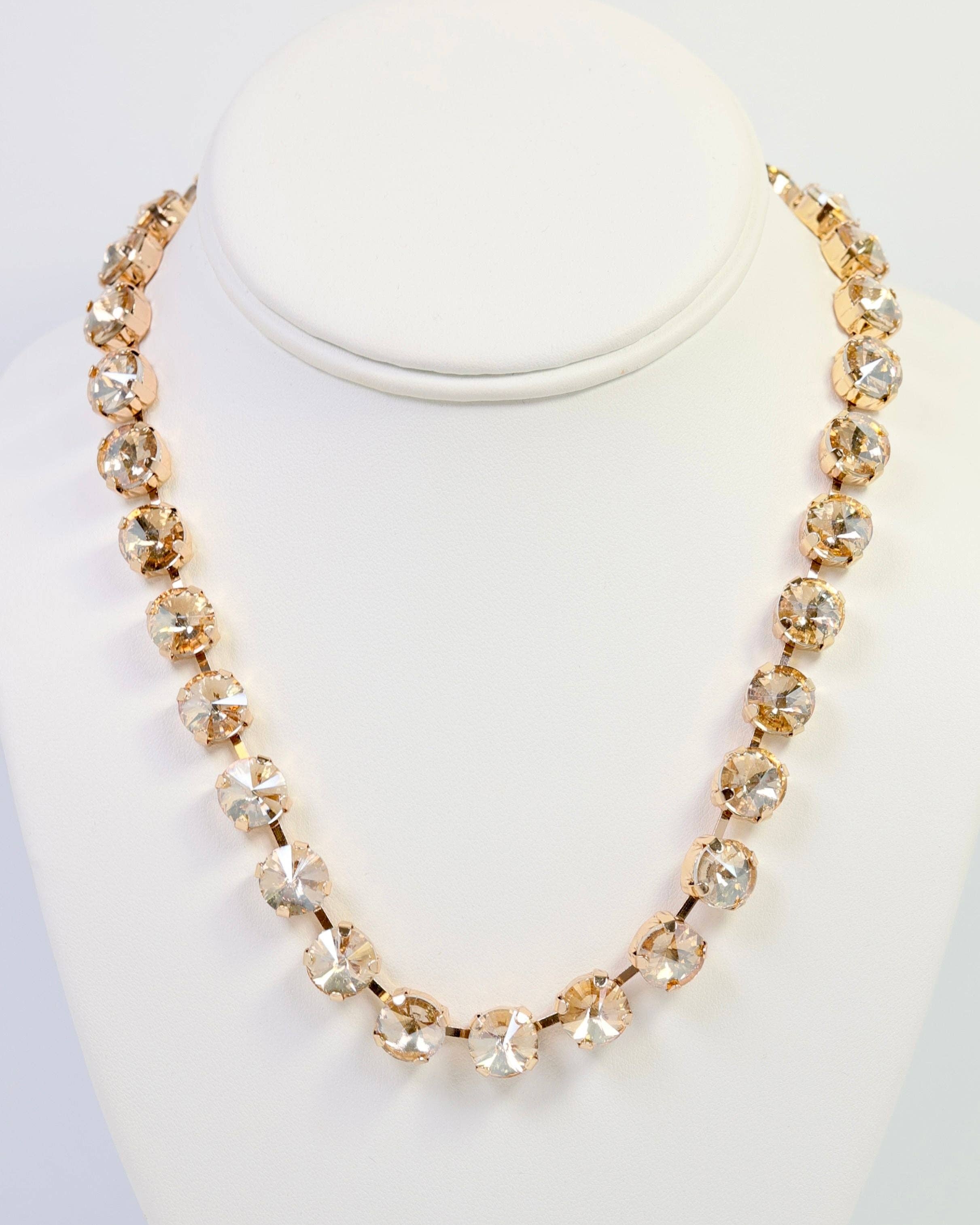 Radcliffe Rhinestone Necklace Champagne
