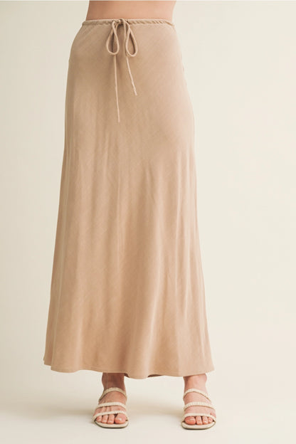 Millie Drawstring Skirt - Taupe