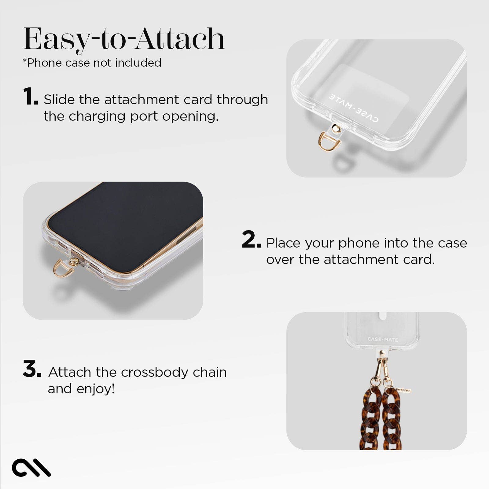Tortoiseshell Chain Phone Crossbody