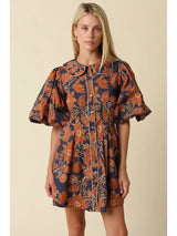 Eliza Floral Puff Sleeve Dress