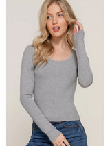 Lace Trim Rib Top
