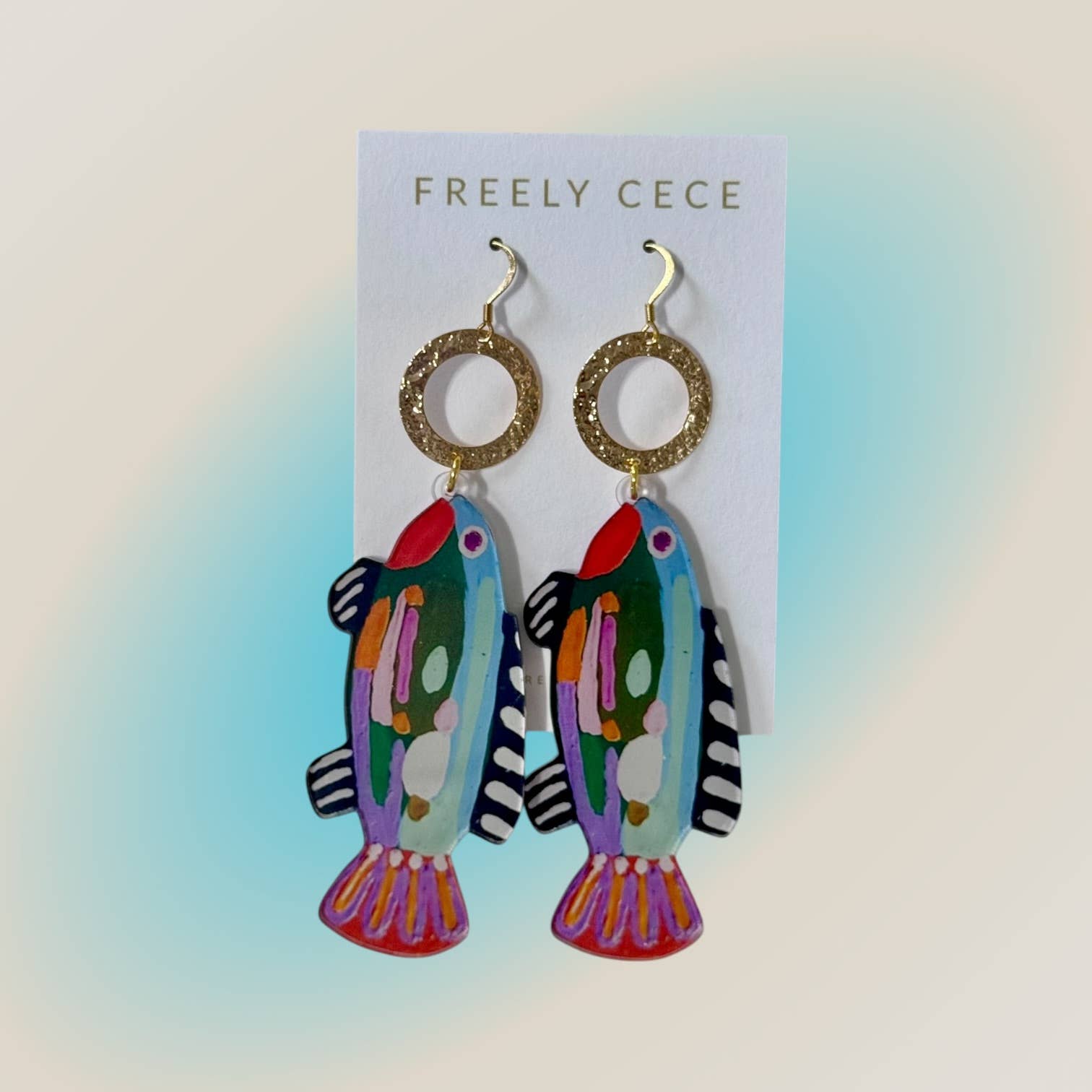 Trendy Multicolor Fish Earrings 