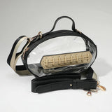 Gameday Football Shaped Transparent Crossbody Bag