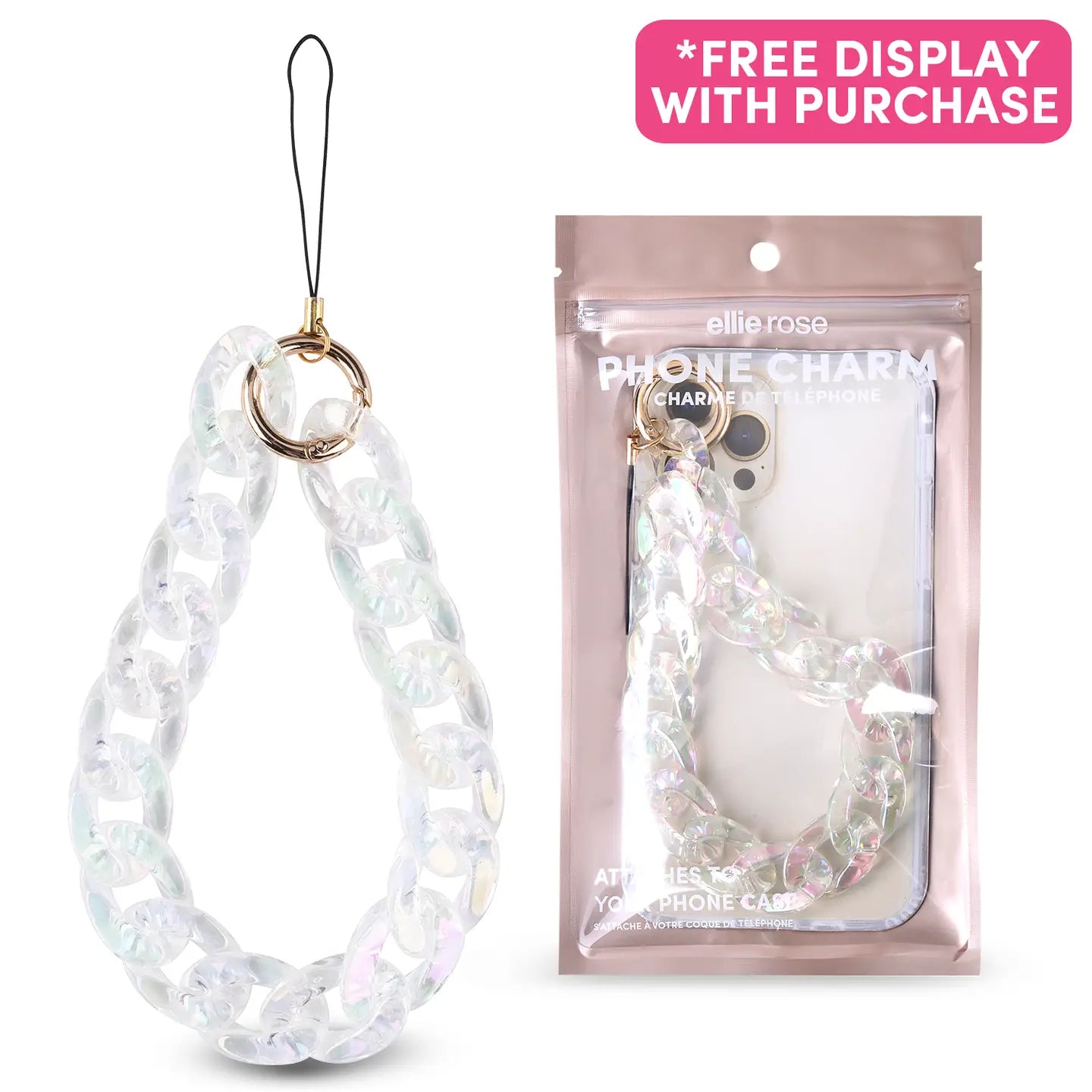 Holographic Phone Wristlet Charm