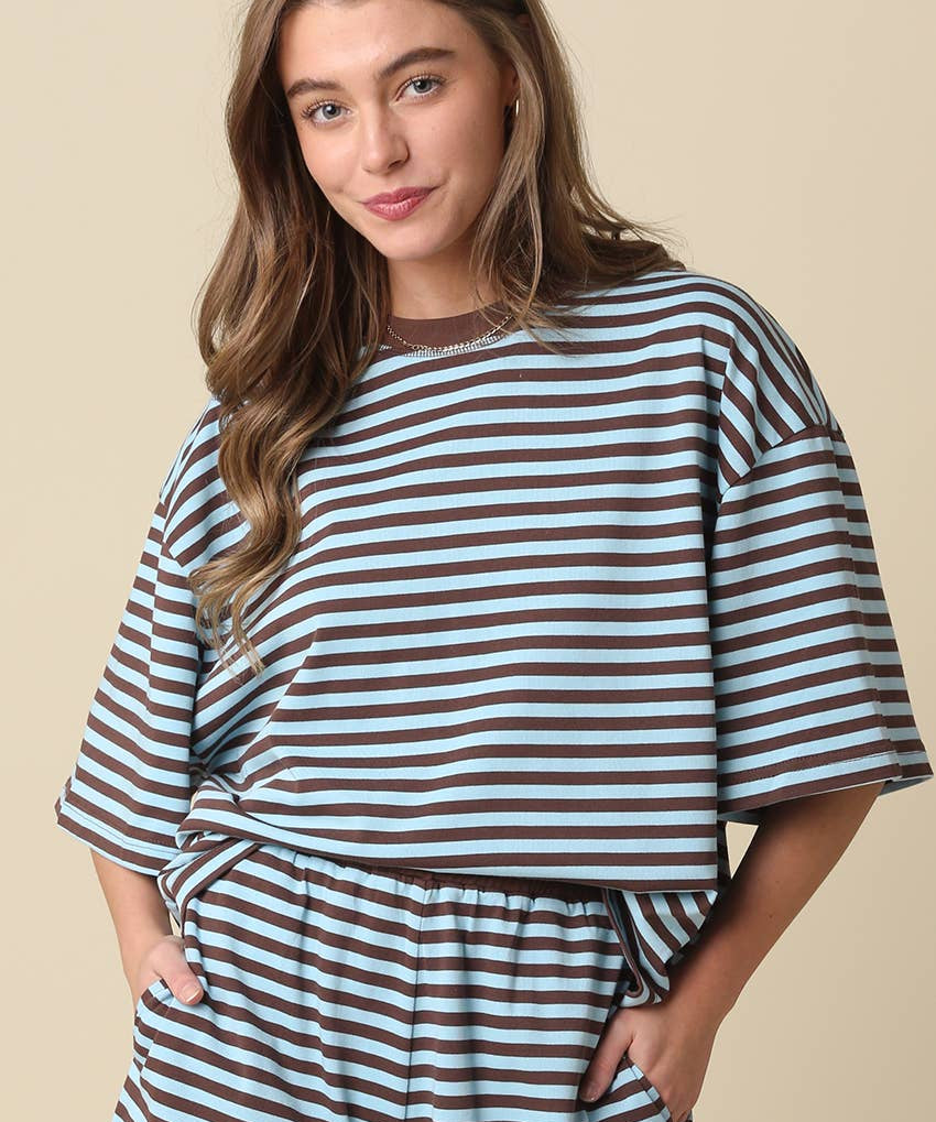 Lena Striped Relaxed Set