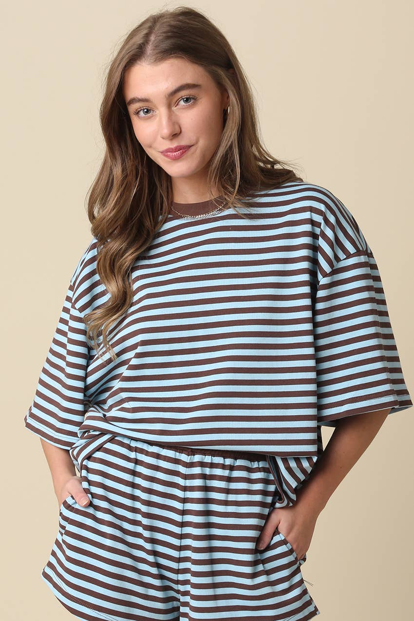 Lena Striped Relaxed Set