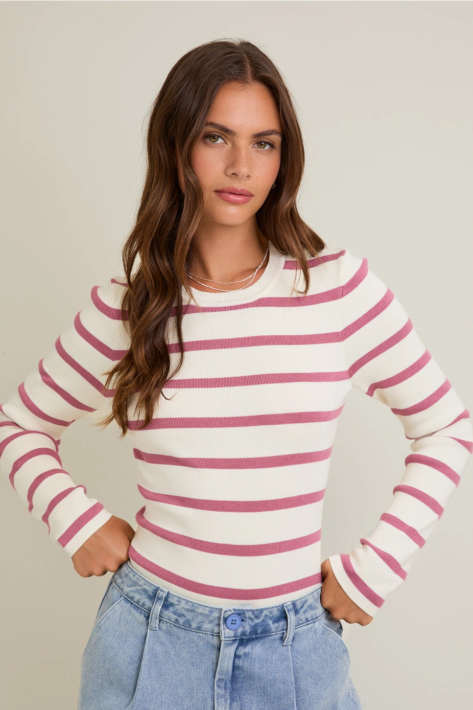 Kandis Striped Bodysuit